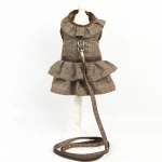 JXANRY Pet Harness Clothes Cat and Dog Breathable British Style Apparel with Dog Harness Traction Wear manufacturers Wholesale