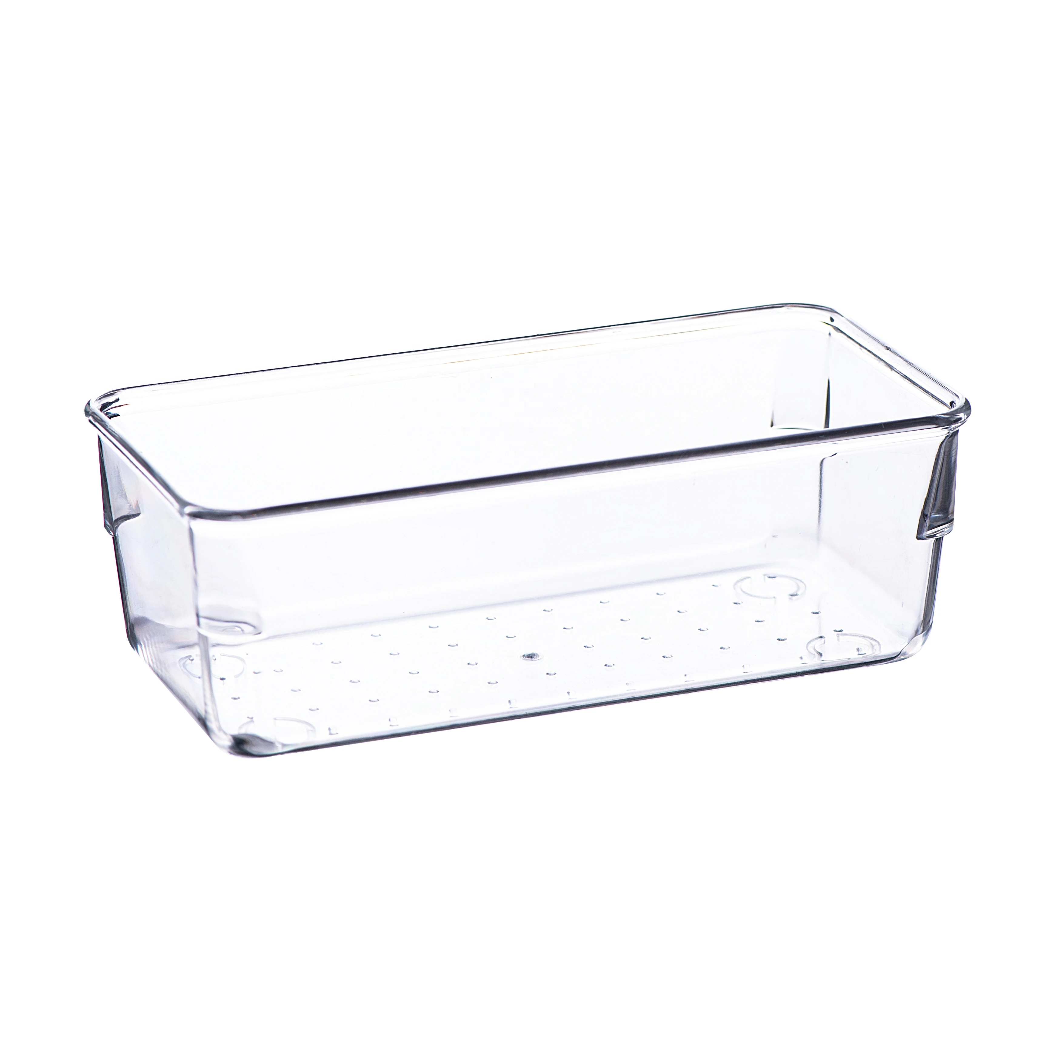 KC0013-5 Creative Fashion Clear Plastic Desk Drawer Organizer Tray Transparent Square Storage Box