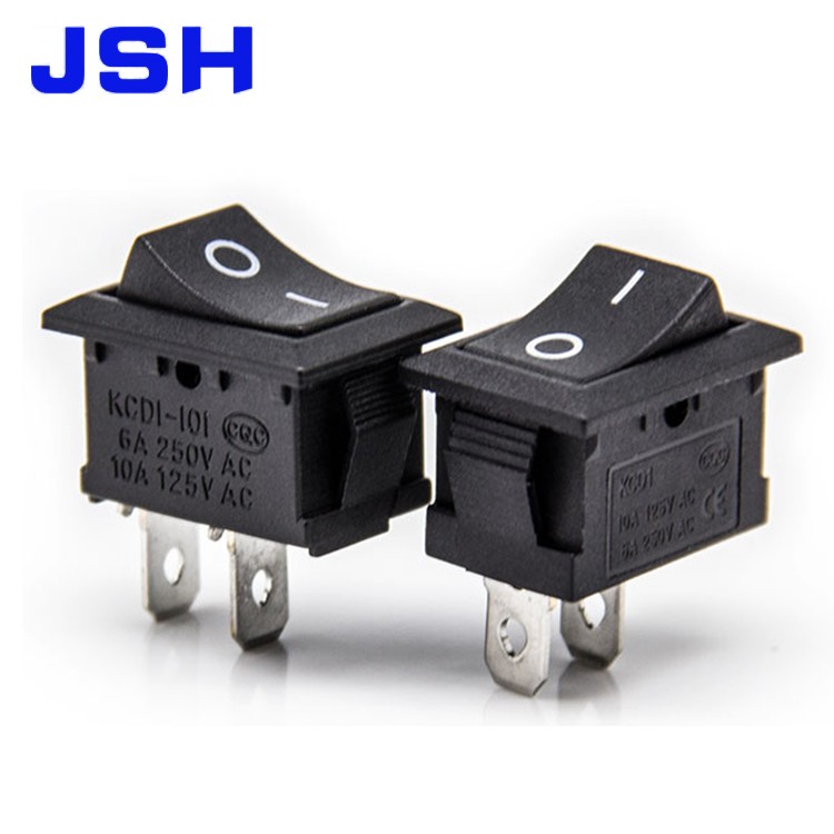 KCD2 2PIN ON OFF 21*15mm black rocker switch for power strip