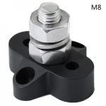 KETO Keto RV Ship 48V Single M8 Positive Negative Terminal Block BusBar Heavy-Duty Terminal Stud