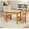 Kids Solid Wood Table &amp; Chairs Children wooden table set (Sturdy Wooden table, 3-Piece Set, Great Gift for Girls and Boys)