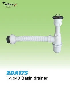 Kitchen sink drainer pipe with strainer , wash basin waste sewer,sink bottle trap