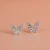 Import Korean East Gate 925 silver needle with zircon inlaid delicate butterfly minority temperament retro Earrings from China