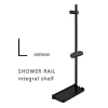 L0100 Matte Black Adjustable Sliding Bar Hand Shower Rail with Shelf for Bathroom Showerhead