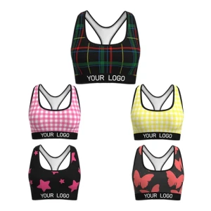 Lady Panties Womens Bra Set Manufacturer Best Selling Breathable Woman Underwear Customized Printing Polyester