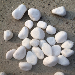 Landscaping rocks snow white river pebbles
