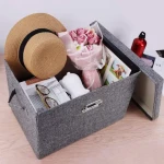 Large Capacity Foldable Linen Storage Boxes Cloth Storage Baskets Closet Organizer Home Organizer