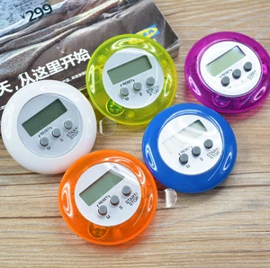 Large Display Digital Electronic Timer, Cute Round Electrical Timer with Back Support, Multifunction Time Timer Convenient Read