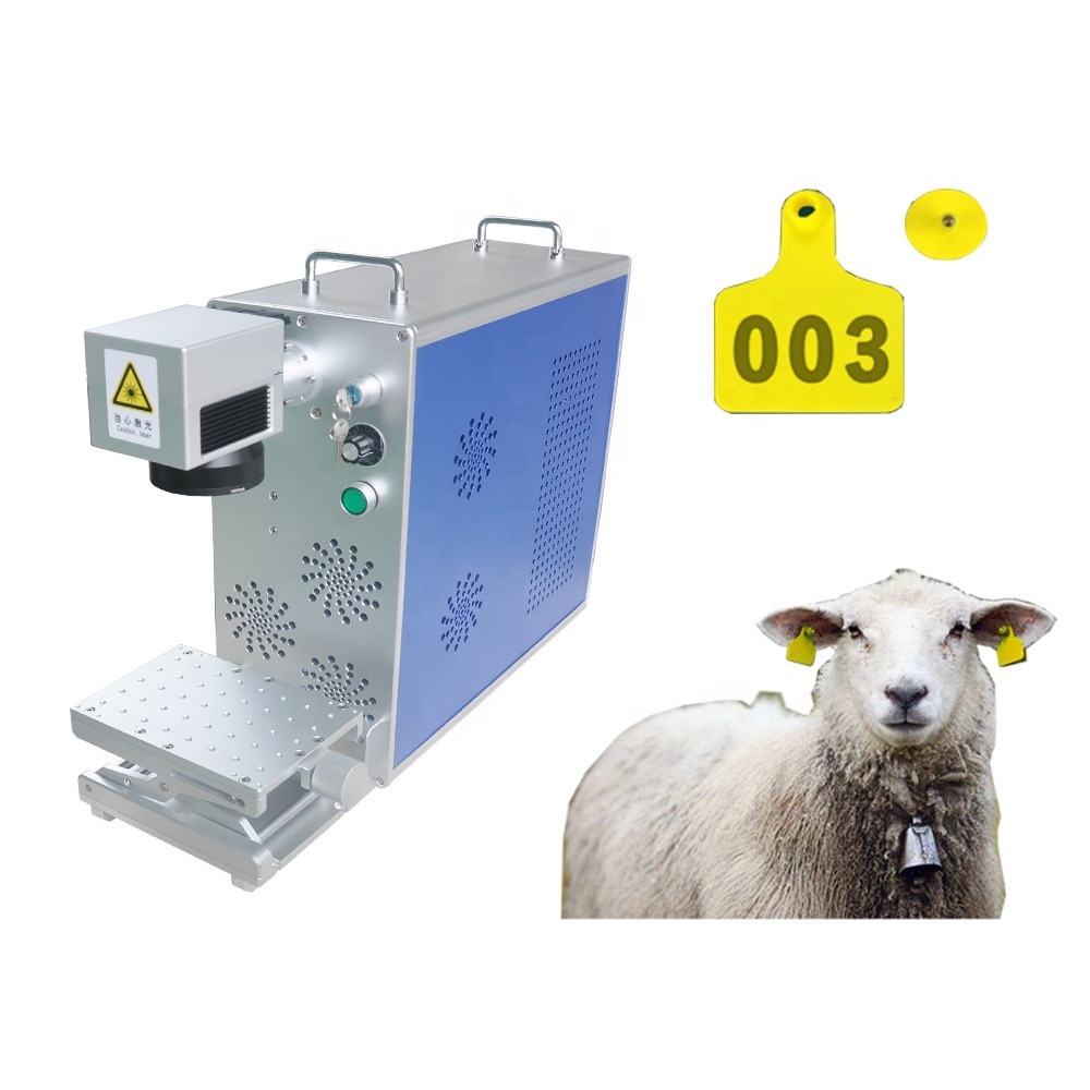 Buy Laser Cattle Ear Tag Printing Marking Engraving Machine Machines