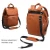 Import Leather Baby Diaper Bag Backpack Multi-function Travel Nappy Bags for Mother from China