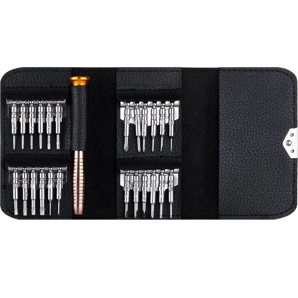 Leather Case 25 In 1 Torx Screwdriver Set Mobile Phone Repair Tool Kit Multitool Hand Tools For Iphone Watch Tablet PC