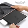 Leather mouse pad wireless charger black wireless charging mouse pad mat in shenzhen factory