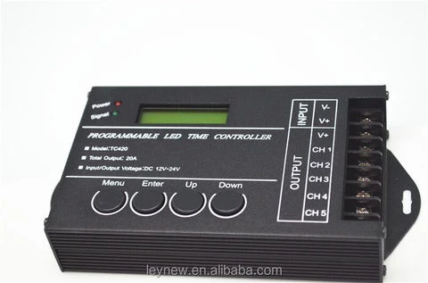 Led Aquarium Timer Controller DC12V-24V 5 Channel Programmable Time Led Controller