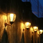 LED induction lamp European retro home solar lamp