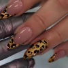 Leopard style nail art of wear armor nail of press on nail