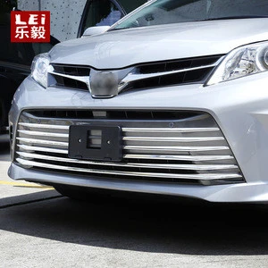LEYI ABS plating silver car accessories Front Grille Front Bumper Grille for Sienna