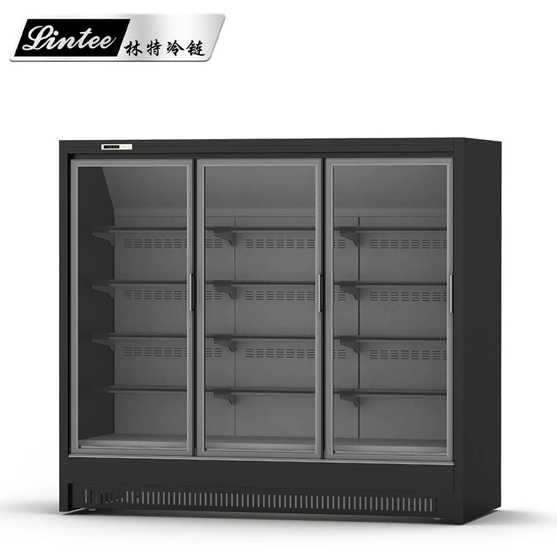 Lintee supermarket showcase refrigerator display chiller from China factory with best price