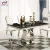 Import Living Room Thicken Luxury Modern Marble Top Stainless Steel Dining Tables and Chairs Sets from China
