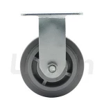 LJ40 Heavy Duty Total Locking Brake Swivel Plate TPE Hospital Bed Medical Castor Caster Wheels