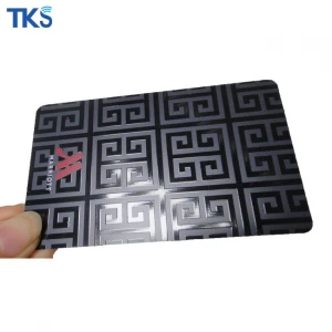 logo UV spot Luxury black plastic business card