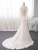 Import Long sleeves fitted crepe design plain small outdoor bridal gown latest 2021 satin mermaid satin fabric wedding dress from China