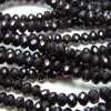 Loose Black Onyx Faceted Rondelle gemstone beads
