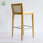 Low Back Wooden Leather Bar Stool Chair from China Supplier