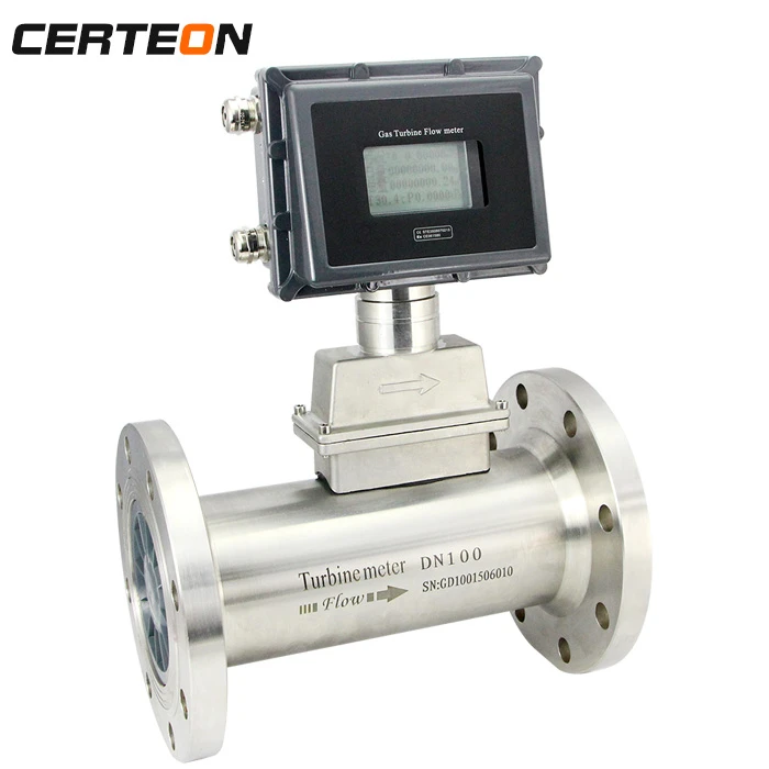 low price Hot sale DC 24V intelligent industrial Co2 Gas Turbine Flow meter for Nitrasonic Hydrogen Ammonia natural gas
