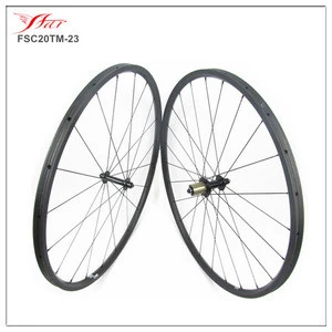 Low Profile super light carbon bicycle wheels 20mm deep 23mm wide Far Sports tubular carbon road bike wheel with Edhub 995g/set