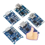 LQ TP4056 Electronic Module For 18650 1A Lithium Battery Charging Board Module Charging  2-in-1 Type-C USB Port
