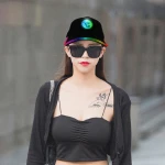 Luminous glow custom logo led light flashing baseball hat cap for party