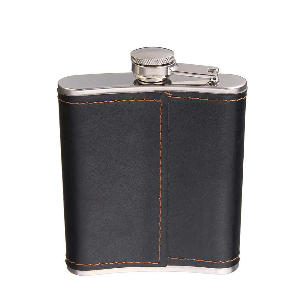 Luxury and Modern Design Leather Cover Wine Whisky Hip Flask For Alcohal and Pocket Flask