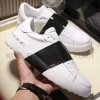 Luxury Rivets valen Shoes Designer Casual Shoe Platform Vintage White Sneaker Women Men Cowhide Leather Flat Trendy Trainers