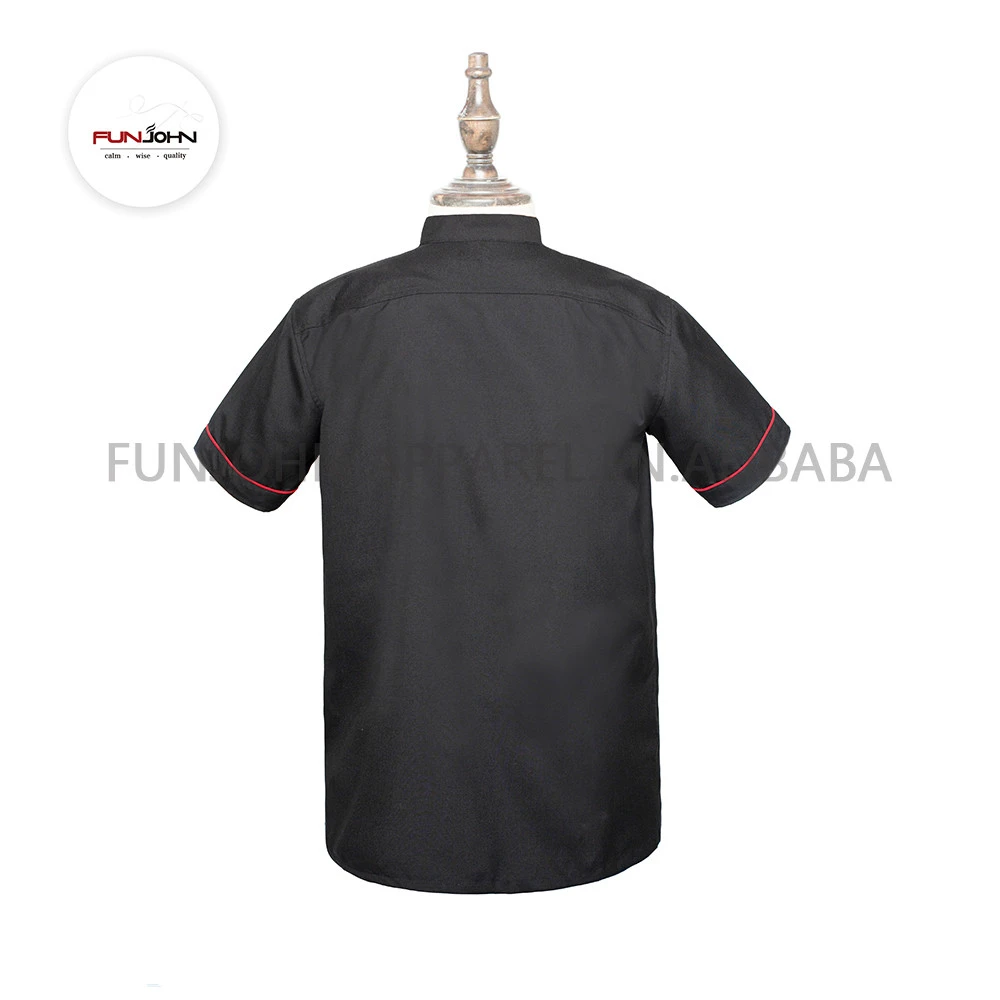 made in China designer waiter uniform design security uniform short sleeve shirt hotel uniform