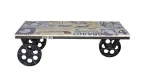MAGIC INDIA COLORFUL COFFEE TABLE , INDUSTRIAL METAL COFFEE TABLE FURNITURE