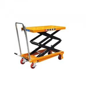 Manual Hydraulic Mobile Scissors Lifting Platform / Lift Table / Forklift