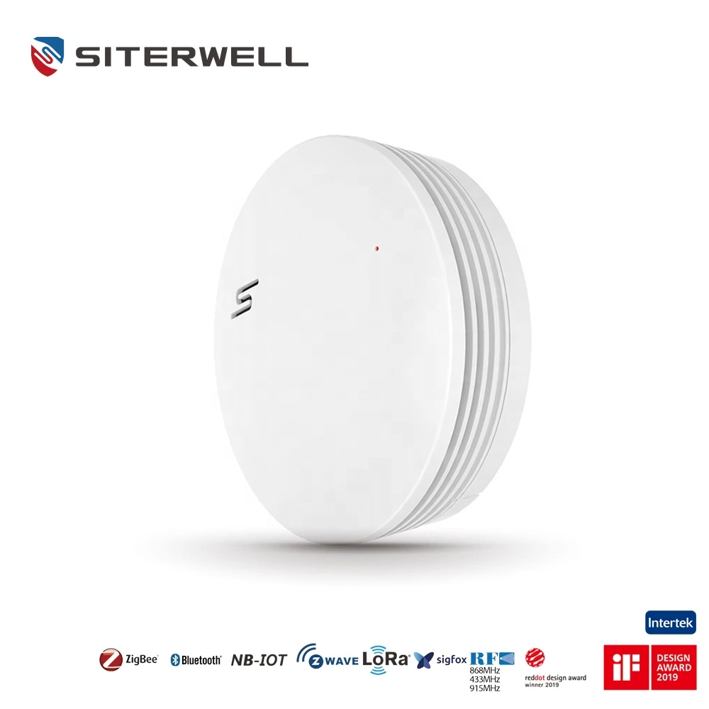 Manufacture INTERTEK EN14604 smart 433mhz zigbee wireless detector wifi smoke alarm with pluggable module