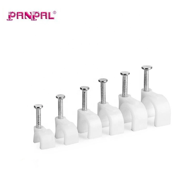 Manufacturer in china high quality 375pcs plastic wall nail hook electric wire round cable clip set