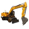 Manufacturer selling Hengte 120 Wheel Hydraulic excavator 12Ton wheel hydraulic excavator for sale