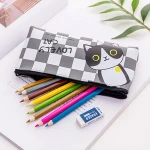 Manufacturers wholesale creative cat pen bag canvas student stationery cartoon school supplies