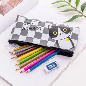Manufacturers wholesale creative cat pen bag canvas student stationery cartoon school supplies