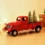 Metal Handmade Crafts Vintage Red Christmas Truck Models With Xmas Trees for Home Decoration Birthday Gift Kids Toy