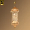 Middle East moroccan style e27 crystal Muslim pendant lamp Iron+Crystal Gold vintage linear pendant light