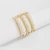 Import Minimalist Ladies Gold Plating Beaded Chain Pearl Bracelet Set 5PCS INS Large Pearl Beaded Bracelet Set from China