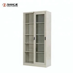 Modern cheap office equipment with glass door metal filing storage cabinet