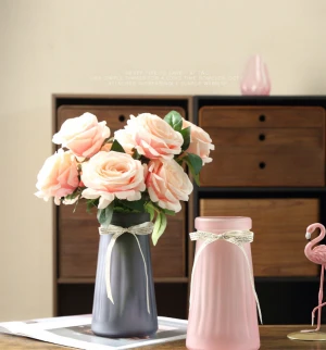 modern home decoration glass flower vase for hotel decor