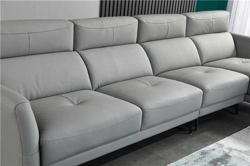 Modern Living Room Leather Sofa With