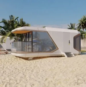 Modern Outdoor Sleeping Pod Space Capsule Hotel Home Cabin House Luxury Tiny Prefab Container Houses