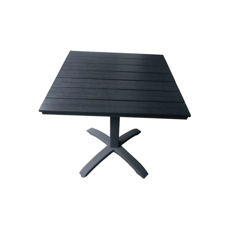 Modern outdoor/indoor easy-assembly color optional wood plastic board KD dining table