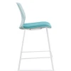 Modern PP public area bar stool high chairs with metal base